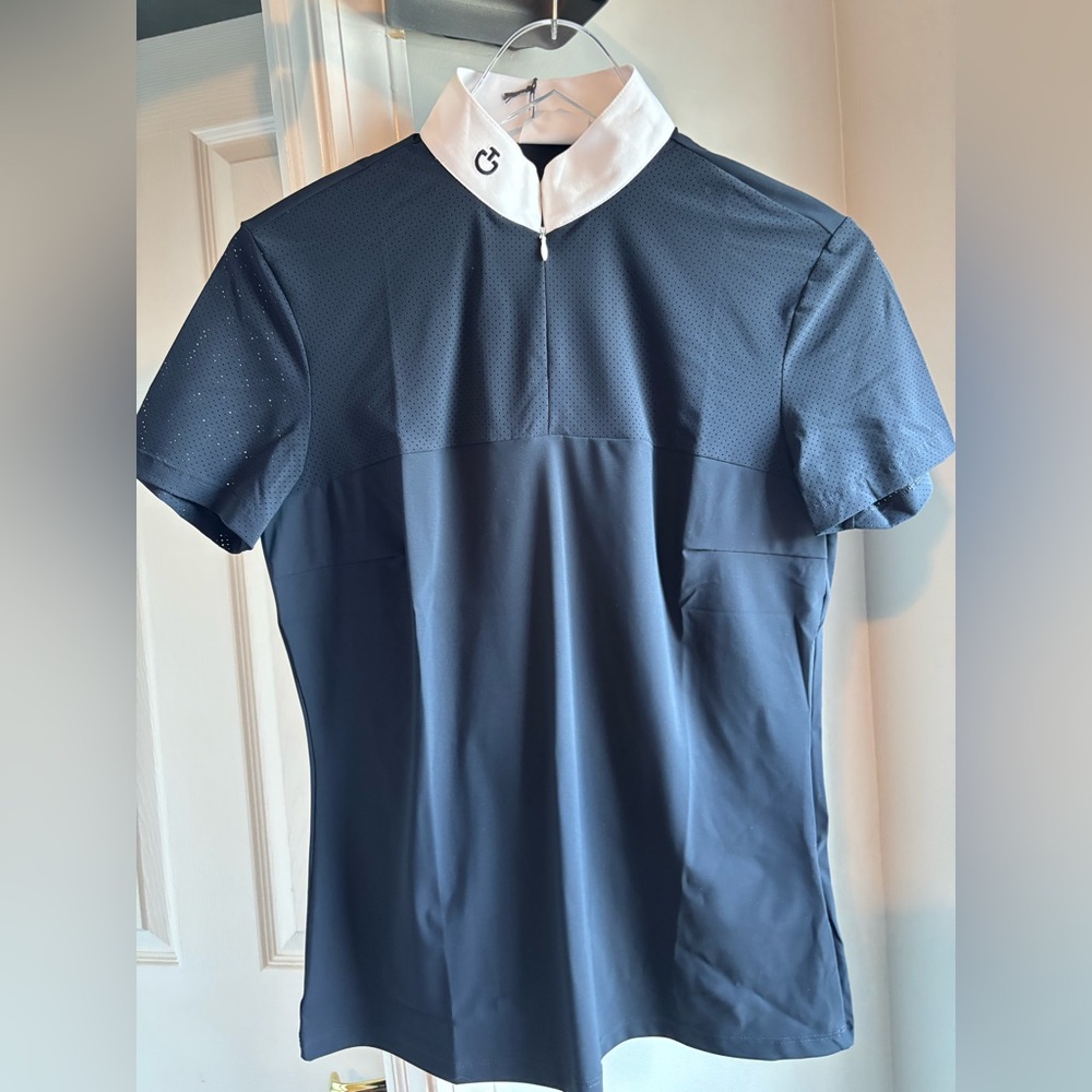 NWT Cavalleria Toscana Perforated Short Sleeve Competition Shirt